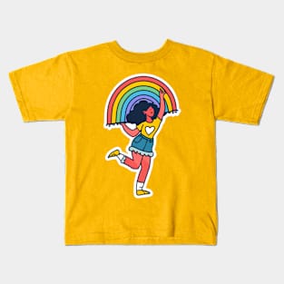 Rainbow Girl Kids T-Shirt